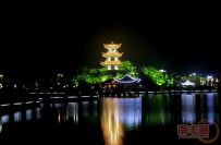 美丽南丰琴台湖夜景
